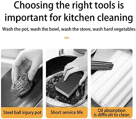 Natural Sisal Dish Washing Brush Bamboo Round Scrub Brush Pots Pans Vegetables Household Cleaning Brush… (Palm) - Image 2