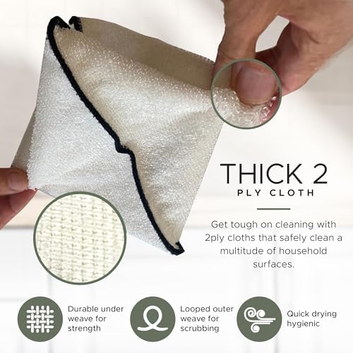 Whiffkitch Dishcloths Kitchen Dishrag Cleaning Scrub Reusable 6pk 6x7in - Image 5