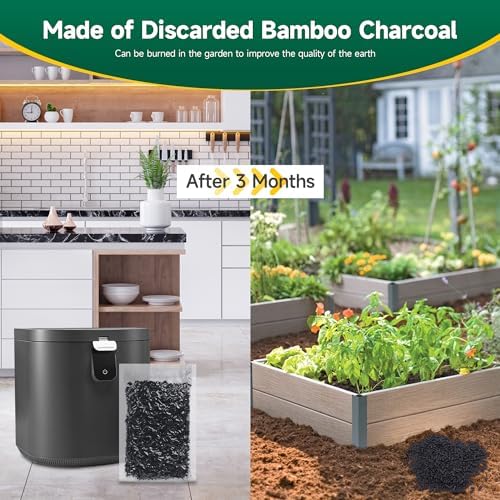 3 Packs 210g Odor Absorbing Activated Carbon Filter Refills for Lomi Smart Waste Kitchen Composter & Eco 5 & Vitamix FC-50-SP Electric Composter, Activated Charcoal Pellets - Image 3
