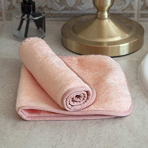 Eurow Reusable Makeup Remover Cloths, Soft Microfiber Face Towels for All Skin Types, Chemical-Free, Protective, Machine Washable, Gentle & Effective Facial Cleansing, 8"x16", Coral, 2-Pack - Image 2