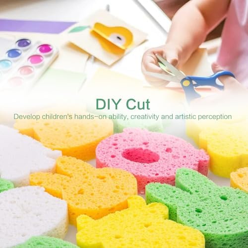Large Cellulose Sponges, Kitchen Sponge for Dish, Thick Heavy Duty Scrub Pads, Non-Scratch Scrubber for Household/Cookware/Bathroom/Office/Boat 5.5" x 3" x 1" (7 Pack) White - Image 5