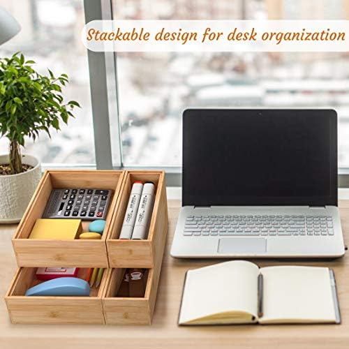 Wooden Drawer Organizer for Kitchen, Small Stackable Utensil Holder 12"x 6" - Image 6