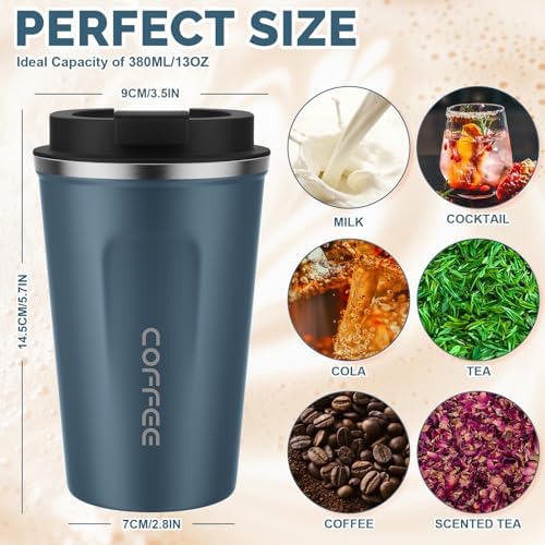 CS COSDDI 12 oz Coffee mug - Stainless Steel Coffee Cup with Leakproof Lid - Image 2
