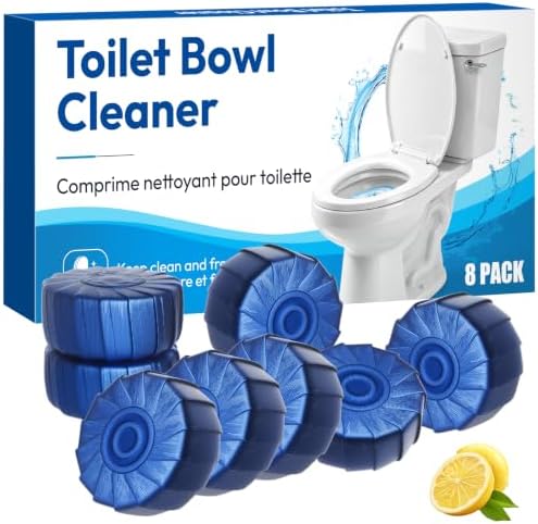 Toilet Bowl Cleaner Tablets,Auto Tank Clean,Blue 8 Pack by NunemoskWoodenArt