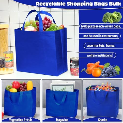 Windyun Reusable Grocery Bags Non Woven with Handles - Image 4