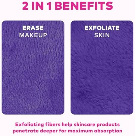 The Original MakeUp Eraser PRO, Effortlessly Remove All Makeup Using Only Water, Including Waterproof Mascara, Eyeliner, Foundation, Lipstick, Sunscreen,and More! Queen Purple, 1 ct. - Image 6