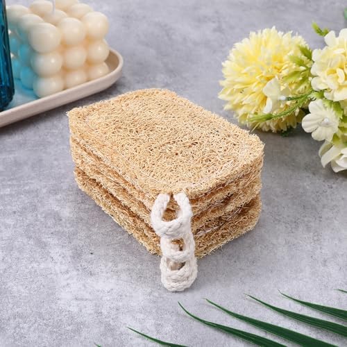 5 Pcs Real Plant-Based Natural Loofah Sponges, Kitchen Scrubber - Image 7