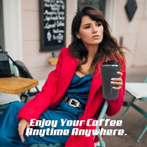 SPLMIFA Travel Coffee Mugs Leak-Proof, Reusable Coffee Cups with Lids, Stainless Steel Vacuum Insulated Coffee Tumblers, Thermal Insulation Cups for Men and Women Hot & Cold Drinks(2nd-Blue, 17OZ) - Image 6