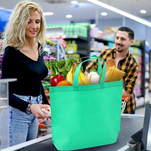 36-Pack Tote Bags Multipurpose Reusable Grocery Bag (Beige Color 36 Pack) - Image 4