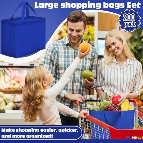 Windyun Reusable Grocery Bags Non Woven with Handles - Image 3