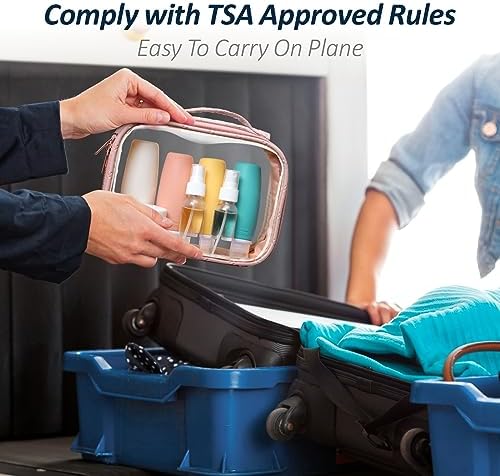 PACKISM TSA Approved Toiletry Bag with Bottles - 3.4 oz Silicone Container - Image 3