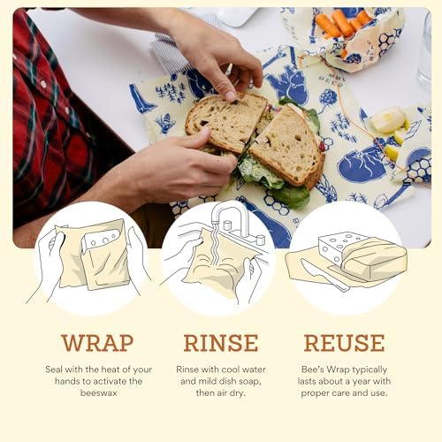 Bee's Wrap Beeswax Bread Wrap - Bees & Bears - Image 6