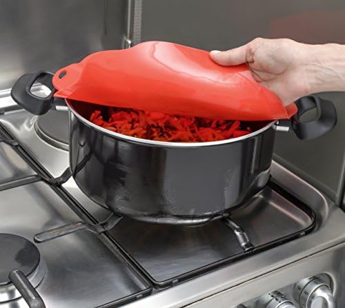 Charles Viancin - Poppy Silicone Lid for Food Storage and Cooking - Airtight Seal on Any Smooth Rim Surface - BPA-Free - Oven, Microwave, Freezer, Stovetop and Dishwasher Safe (11 Inch) - Image 4