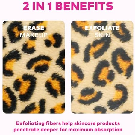 The Original MakeUp Eraser PRO, Effortlessly Remove All Makeup Using Only Water, Including Waterproof Mascara, Eyeliner, Foundation, Lipstick, Sunscreen,and More! Leopard, 1ct. - Image 6