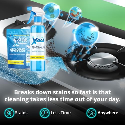 X-ALL Multi-Purpose Cleaning Tablets – Streak-Free Shine and Deep Cleaning Tablet for Home on All Surfaces, 5x Tablets Only - Image 2