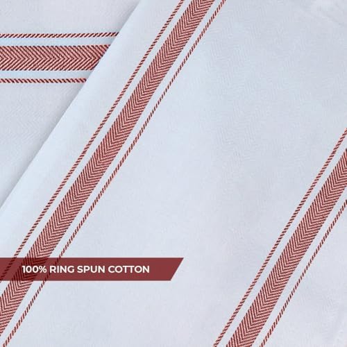 Avalon Kitchen Dish Towels, Cotton Kitchen Towels, Red, 15x25,30 Pack - Image 5