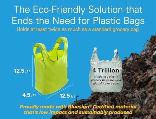 Reusable Grocery Bags, Foldable Shopping Bags in Pod, 5 Pack - Image 3