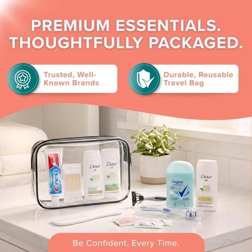 25 Pack Women’s Bulk Hygiene Kits – 12-Piece Premium Brand-Name Travel Size Toiletries, TSA Compliant, Pre-Assembled for Shelters, Schools & Giveaways - Image 3