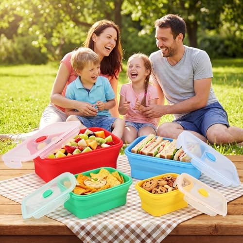 Mifoci 8 Sets of Silicone Collapsible Bowls, Vibrant Color, Assorted Sizes - Image 6