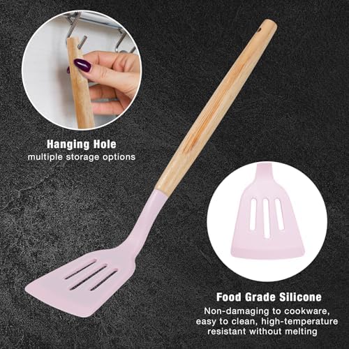 19 PCS Pink Kitchen Cooking Utensils Set Kitchen Tools Set - Image 4
