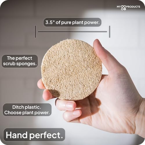 LoofaGO (10-Pack) Natural Loofah Sponges - 100% Biodegradable, Compostable & Plastic-Free, Non-Scratch Scrubbers for Kitchen, Dishes & Bath (Zero-Waste) - Image 5