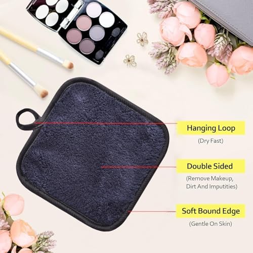 Makeup Remover Cloths Face Pads Reusable Microfiber Facial Cleansing Cloths - Image 6