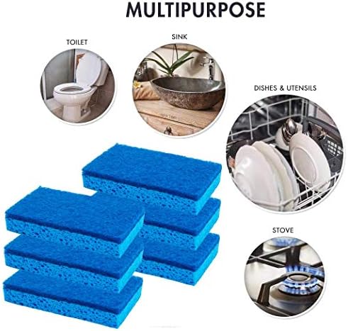 Scrubit Non-Scratch Cleaning Scrub Sponges- Scrubbing Dish Sponge Ideal for Washing Kitchen,Dishes, Bathroom &More – Dishwashing Sponge Along with A Thought Scrubber – 6 sponges - Image 4