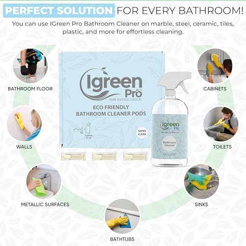 Bathroom Cleaner Tablets, 12 Water Soluble Pack,s Fresh Scent (12 Refill Water Soluble Packs, Citrus) - Image 5