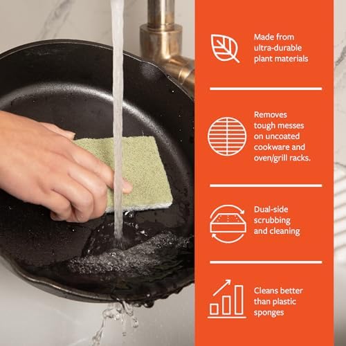 Full Circle Heavy Duty Scrubber Sponge, Grill Grates & Oven Racks, 2 Pack - Image 4