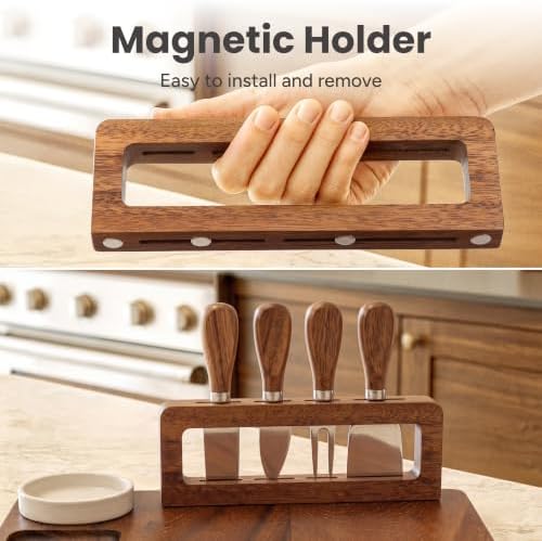 SMIRLY Charcuterie Board Set with Serving Accessories, Large Walnut - Image 3