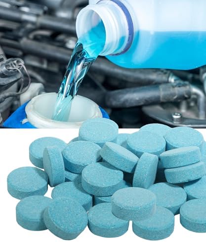 50PCS Windshield Washer Fluid,Windshield Washer Tablets,Car Accessories Windshield Washer Fluid Concentrate,Car Windshield Washer Fluid,Automotive Glass Cleaner,Use for Remove Windshield Stains by Unknown