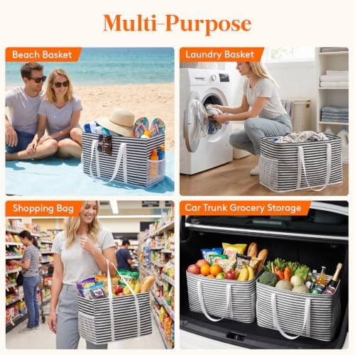 Lifewit Large Tote bag, Reusable Shopping Grocery Bags - Image 5
