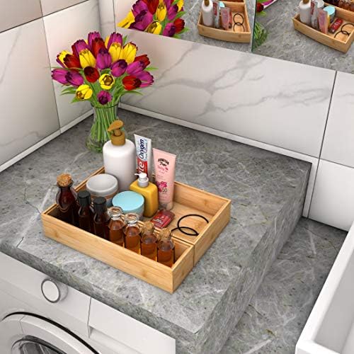 Wooden Drawer Organizer for Kitchen, Small Stackable Utensil Holder 12"x 6" - Image 5