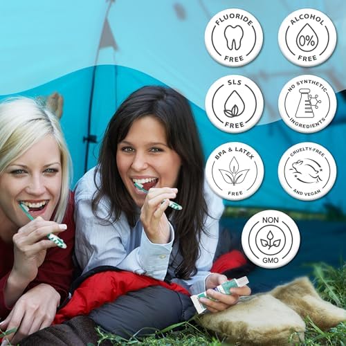 GuruNanda Folding Toothbrush with Built-in Cover & Toothpaste with Hydroxyapatite, Perfect for Travel, Compact & Portable, On-The-go - Soft Bristles & Ergonomic Handle, for Adults & Kids (1 Count) - Image 5