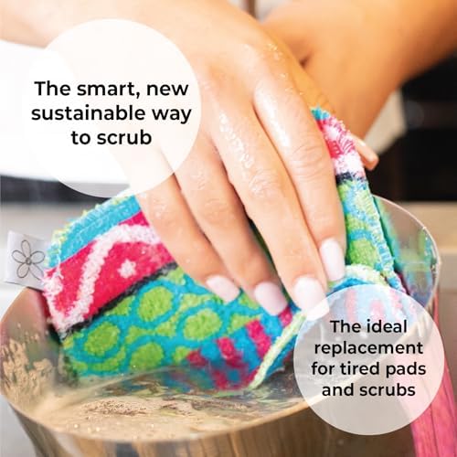 Skoy Scrub, 1-piece Reusable, Non-Scratching Dish Scrubber for Kitchen and Household Cleaning, Planet-Friendly, Dishwasher Safe Soft Scrub, Monochromatic Colors - Image 7
