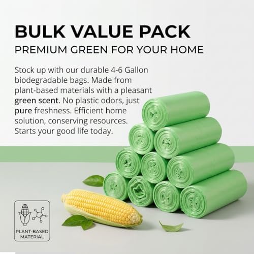 Compost Bags, Compostable Small Trash Bags for Kitchen Compostable Food Scrap Bags For Counter Top Compost Bin Small Kitchen Food Scrap Waste Bags for Compost (4G-100count) - Image 4