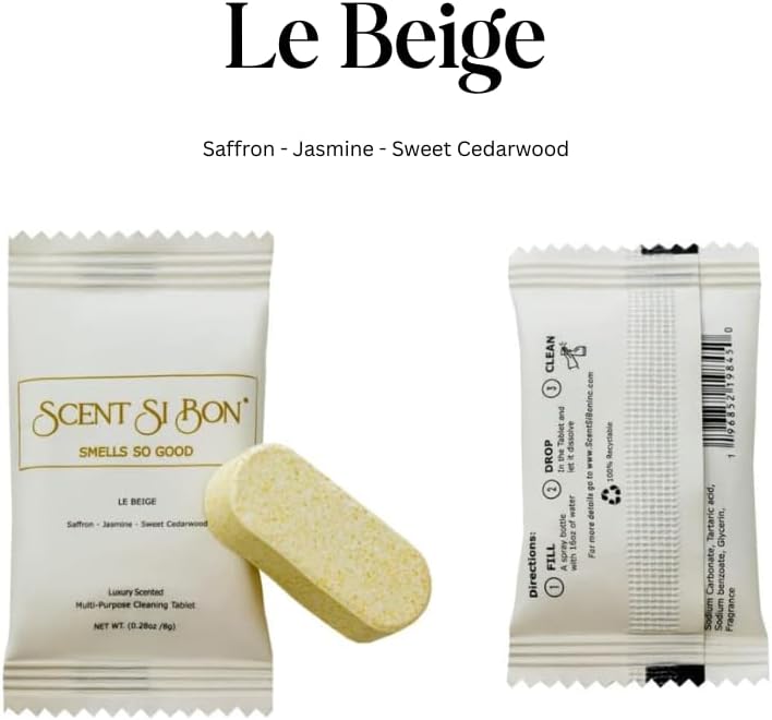 L'Ombre Luxury Scented Multi-Purpose Cleaning Tablets, 4 Count, Makes 4 x 16oz Bottles, Inspired By Iconic Perfumes - Image 3