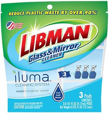 Libman Iluma Glass & Mirror Cleaner Refill Pods, 3 Pack by TheLibmanCompany