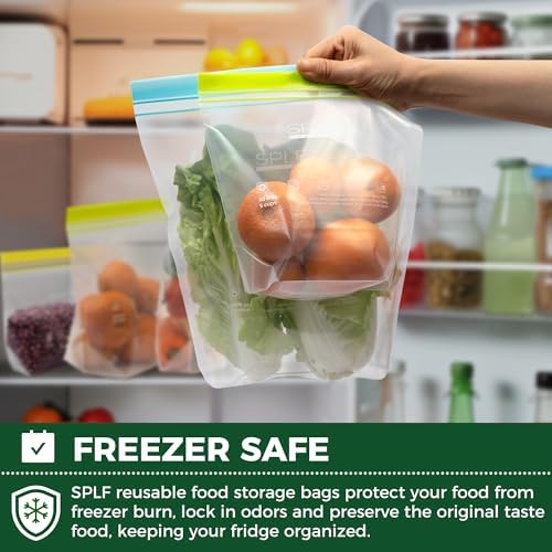 SPLF 12 Pack Reusable Sandwich Bags Dishwasher Microwave Safe - Image 4