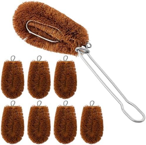 Sawysine Tawashi 100% Natural Coconut Coir Fiber Brush with Handle by Sawysine