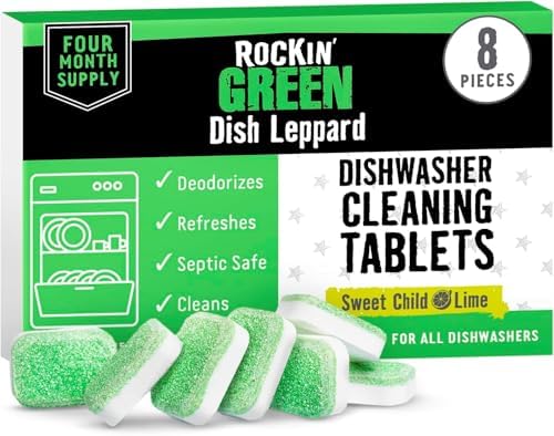 Rockin' Green Dishwasher Cleaner Citrus Lime Tablets 8 Pack by RockinGreen