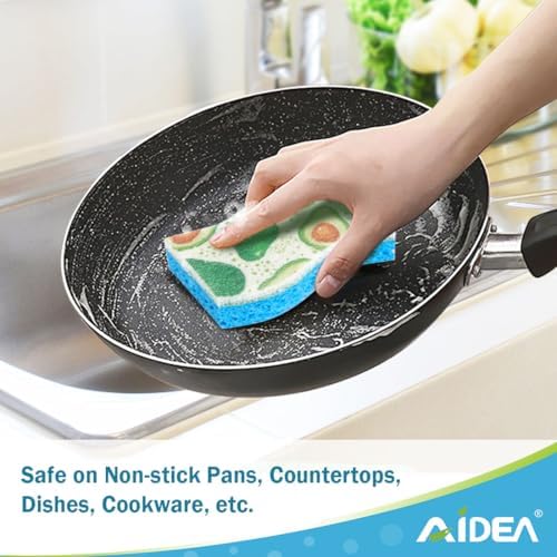 AIDEA Sponges Kitchen, Non-Scratch Scrub Sponge-6Count - Image 5