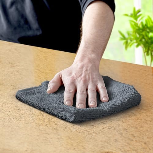 Avalon Towels Bar Towels (Pack of 120) Size 14x17 Inches – 100% Cotton, Absorbent and Reusable Cleaning Rags, Multipurpose Cleaning Towels, Terry Cloth Rags, Durable Shop Rags (Grey) - Image 2