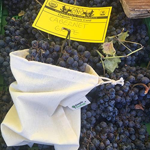 Simple Ecology Reusable Grocery Produce Shopping and Storage Bags, Organic Cotton Muslin, Small 3 pack - Image 7