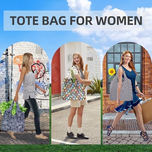 Foldable Reusable Shopping Bags,6 Pack Heavy Duty Tote for Grocery - Image 5