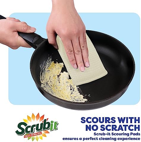 12 Pack Scrub Sponges Kitchen By SCRUBIT, Multi-Purpose Scouring Pads, Non-Scratch Cleaning Sponges for Dishes, Pots & Non-Stick Cookware - Long Lasting Dish Scrubbers for Kitchen, Bathroom & More - Image 5