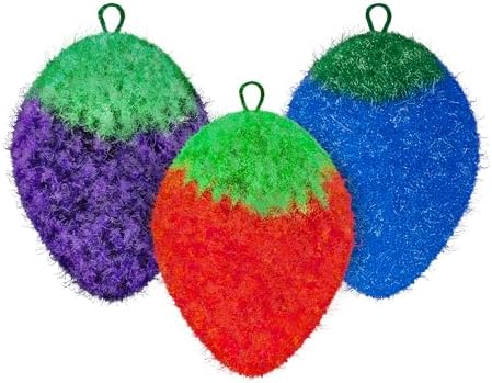 Dish Scrubbie Non-Scratch Dish Scrubber-Long Lasting & Odorless, Safe on Non-Stick, Cast Iron, Glass and Other Surfaces, Reusable Kitchen Sponge Alternative for Kitchen, Bathroom & Floors (Pack of 3) by DishScrubbie