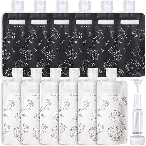 PACKISM 15 Pack Travel Pouches for Toiletries - 90ml 3 oz Liquid Containers by Packism