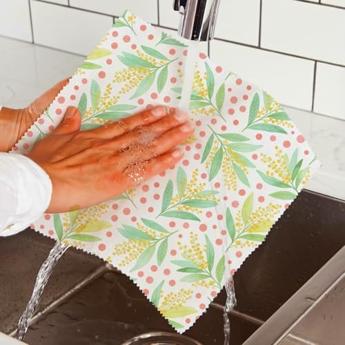 Reusable Beeswax Wraps, Leaves & Flowers Wraps, 9 Pack Eco-Friendly Food Storage, Organic Cotton, Sustainable, Zero Waste, Plastic-Free, Sandwich, Snack, Bowl Covers, 1XL, 3M, 5S - Image 6