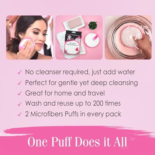 Hollywood Fashion Secrets Microfiber Makeup Remover for Facial Cleansing - Image 4